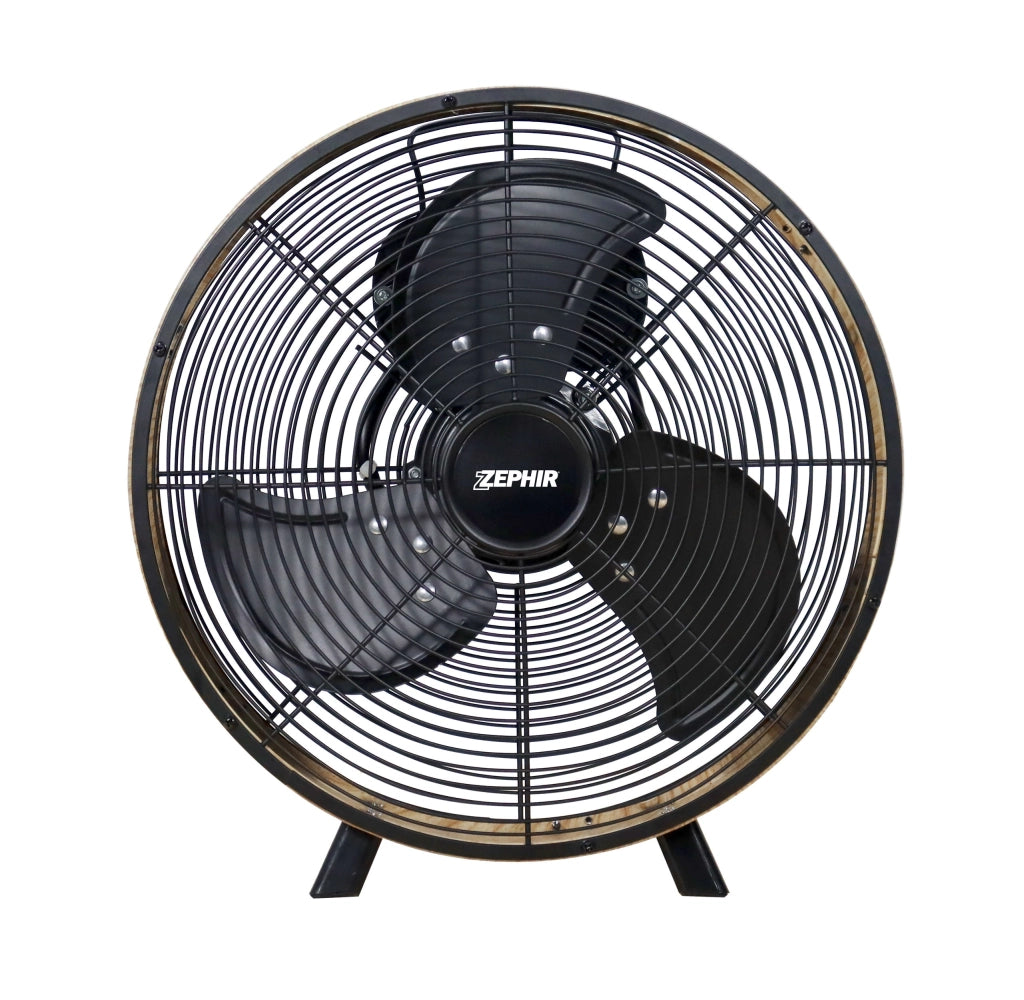 Zephir PL12LE Ventilatore da pavimento effetto legno di design 3 velocita 3 pale 50W a Orologio da 300 cm