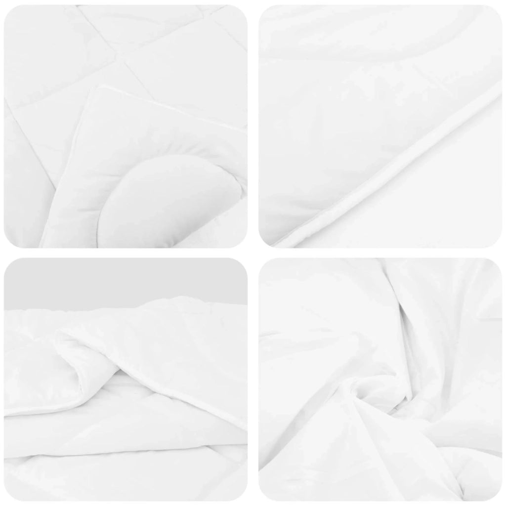 Duvet Estivo con cuscino 3 pcs Bianco Microfibra 3377274