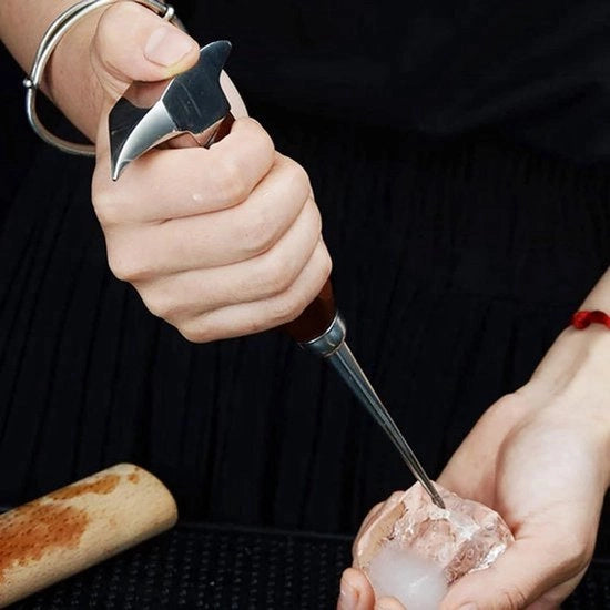 Raccorda per Cucina - Lame di Acciaio Inossidabile - 17 cm - Maniglia di Sicurezza - Pala per Gelato, Martello per Gelato, Penna per Gelato - Adatto per Raccordi per Cucina - RVS - Maniglie per Cucina