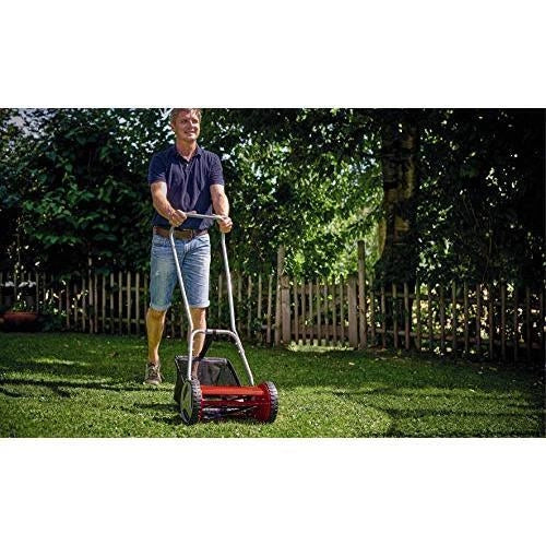 Einhell GC-HM 300 Tosaerba Manuale a Spinta 30 cm 5 Lame Superficie 150 m² Cestello 16 L colore Nero Rosso