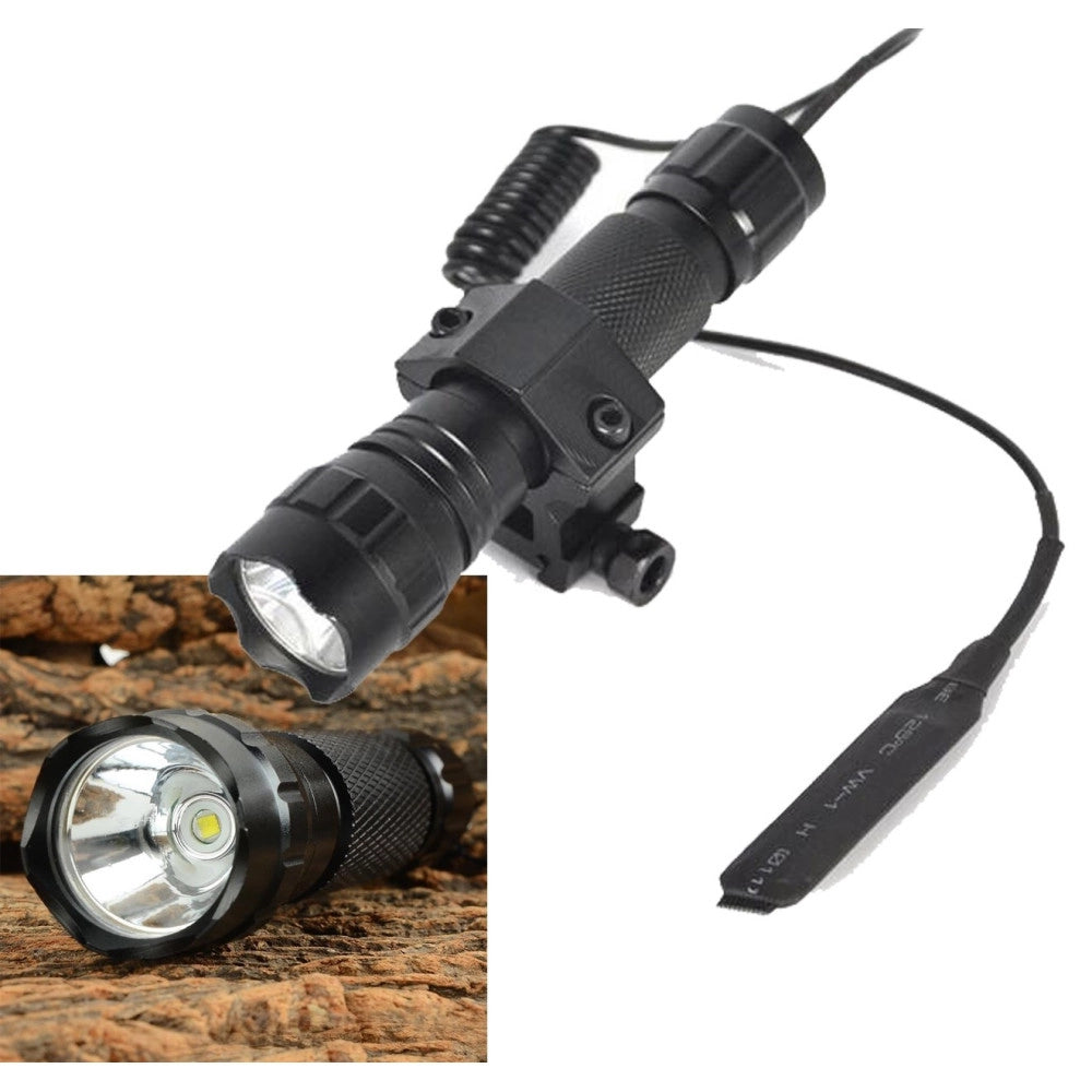 Trade Shop - Softair Torcia Led Ricaricabile Controllo Remoto Tattica Supporto Per Fucile -