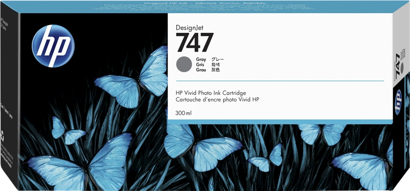 HP Cartuccia di inchiostro grigio 747 DesignJet da 300 ml