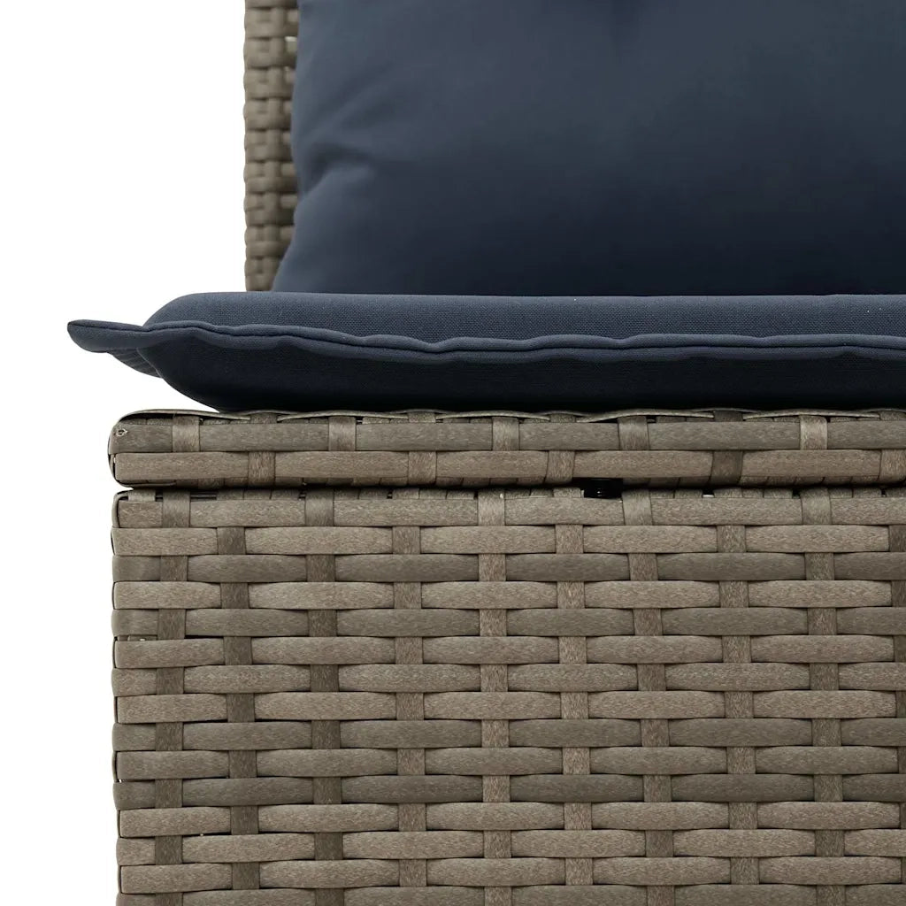 Set Divani da Giardino 14pz con Cuscini in Polyrattan Grigio 3256271