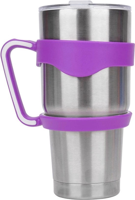 Manubrio per tumbler universale - Antiscivolo - Blu - Portatile - Compatibile con 30oz Rambler, Tumbler, manubrio da viaggio.