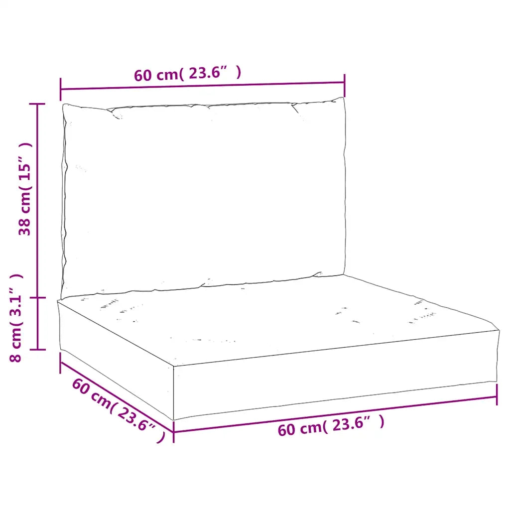 Cuscini per Pallet 2 pz Blu in Tessuto Oxford 361764