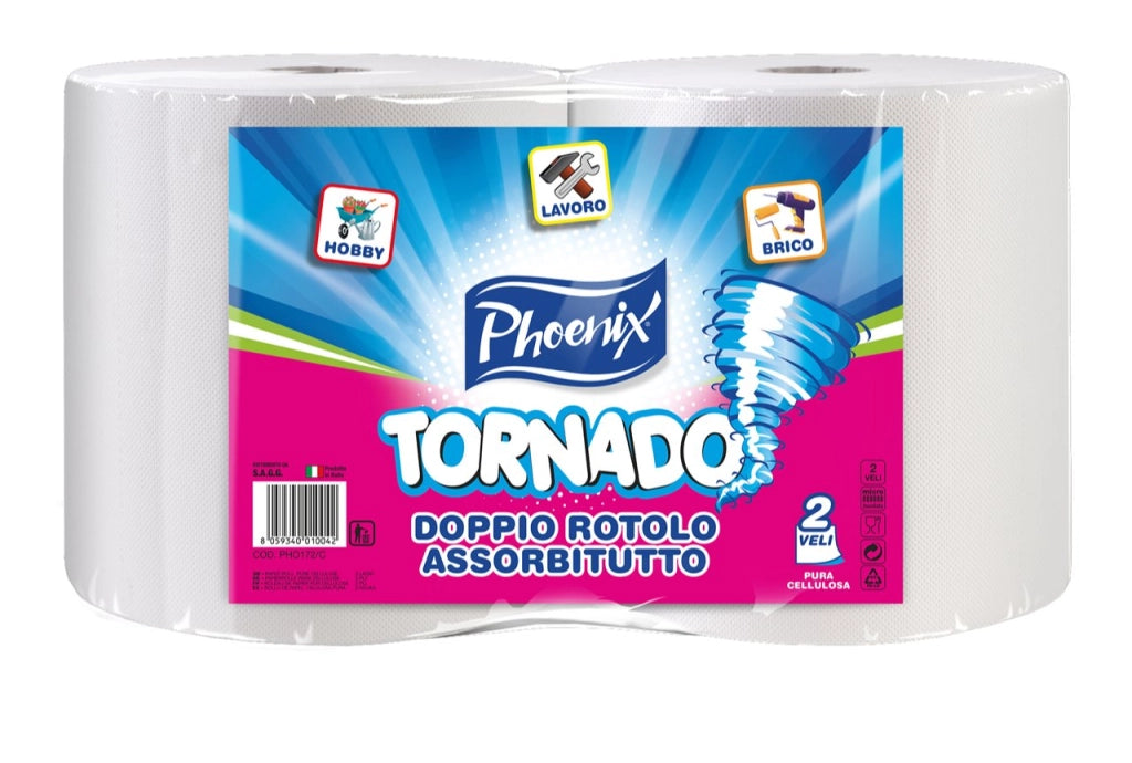 BOBINA CARTA ASCIUGATUTTO 'TORNADO' Coppia 1,7 kg