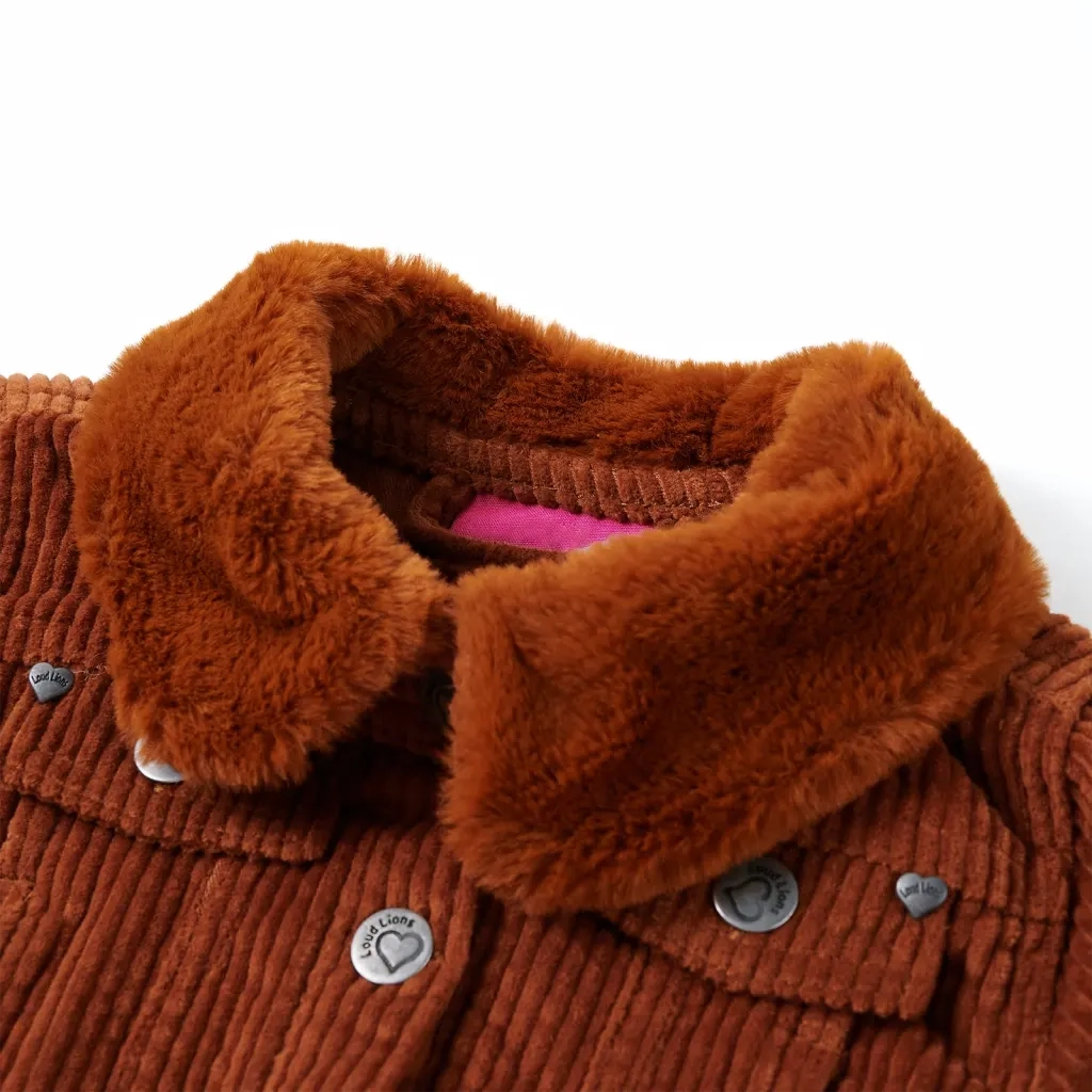 Giacca per Bambini in Velluto a Coste Cognac 116 13911