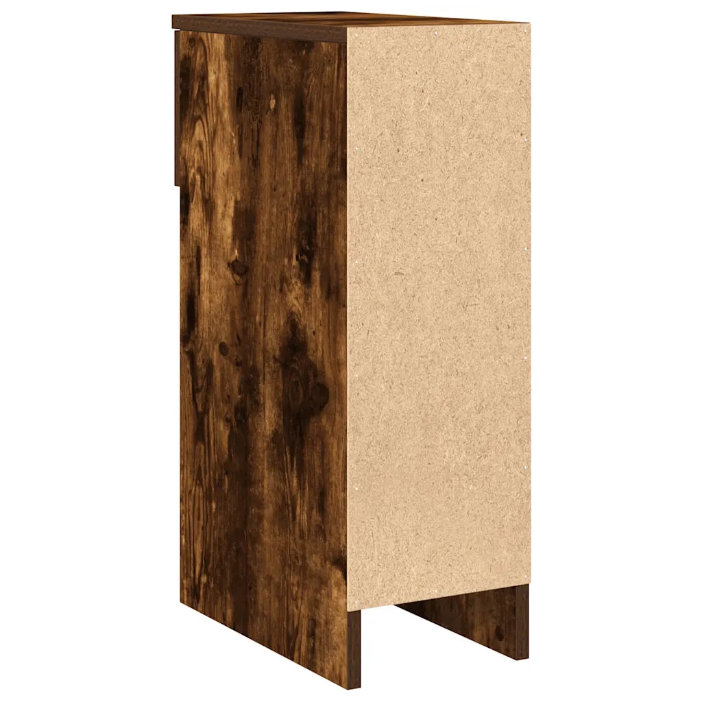 Comodini con Cassetto 2 pz Rovere Fumo 20x36x60 cm 858704