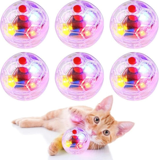 Palline luminose per caccia ai fantasmi - 6 pezzi, palline luminose per gatti per animali domestici