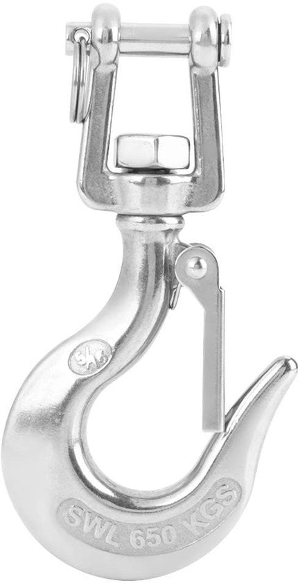 Sostegno di Cadenza a Ruota 650kg - In Acciaio Inox - Sostegno di Sicurezza - Chiusura a Gancio - Cadenza - Resistente ai Colpi