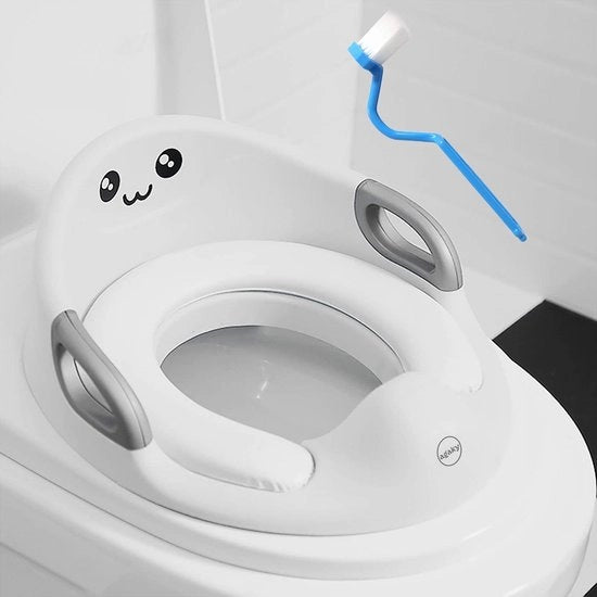 Bracciale per wc per bambini, attacco per wc per bambini, compatibile con wc rotondo e ovale, occhiali per wc per bambini con copertura rimovibile e alta protezione del getto