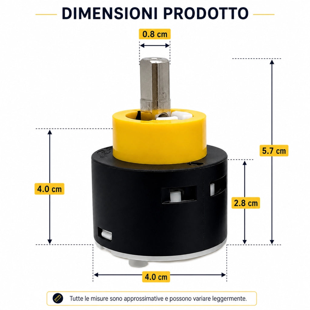 Cartuccia di Ricambio Ø 40 mm per Rubinetto Nobili – RCR433