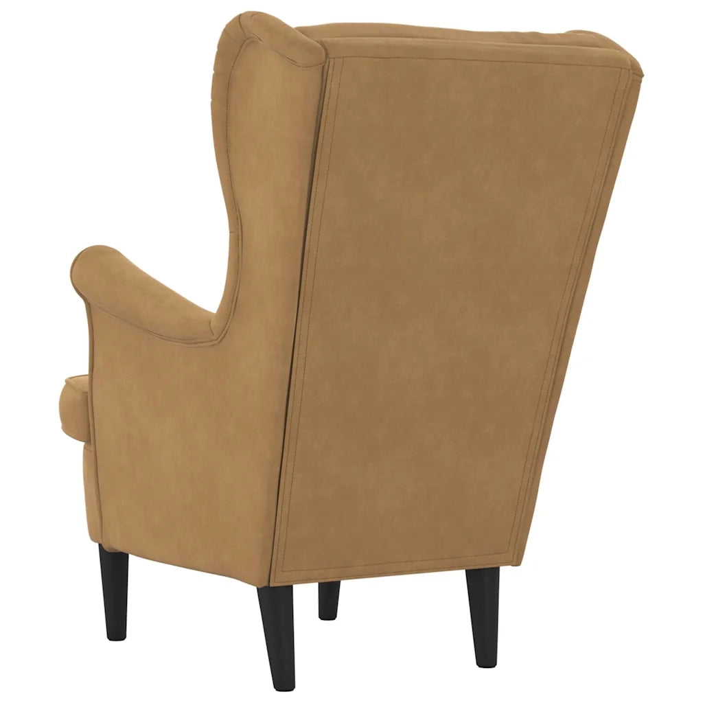 Poltrona Marrone Velluto 324067