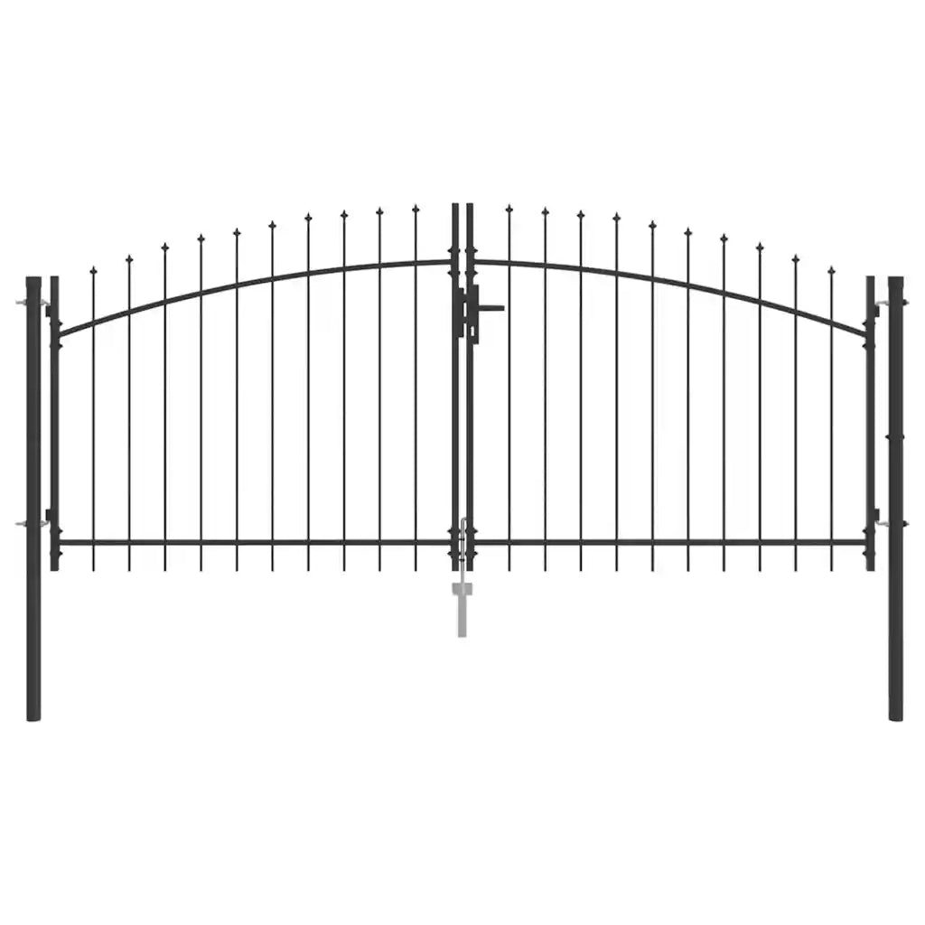 Cancello Doppio Woerden Grigio 299,5 x 149,5 cm Acciaio 42008845