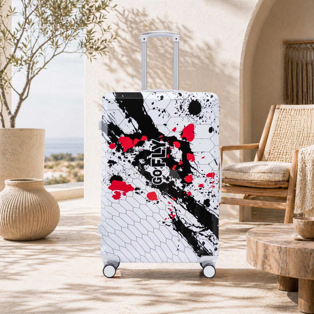Valigia rigida da 28 pollici con ruote doppie girevoli, chiusura a combinazione e PC nero 50,5 × 30 × 77,5 cm