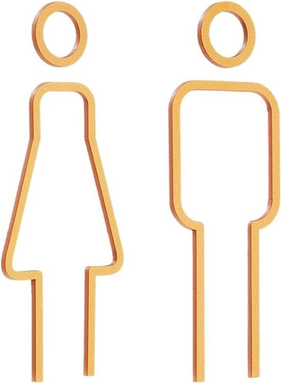 Etichette di Identificazione per Bagno Uomo Donna Lavorate a Specchio - Sticker Acrilico per Bagno Segni e Etichette per la Porta - Decorazione per Bagno - Etichetta Autoadesiva per Bagno - Adatta per Ufficio e Ristoranti.