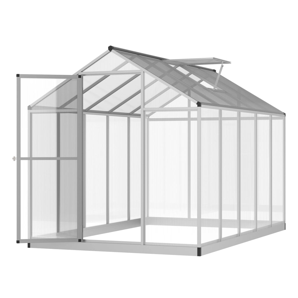 Serra da Giardino 3x2m ¨C Xylo ¨C Alluminio Policarbonato 5,5m2 con Fondazione Lucernario Porta