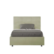 Letto una piazza e mezza contenitore imbottito 120x200 microfibra tè verde Mika
