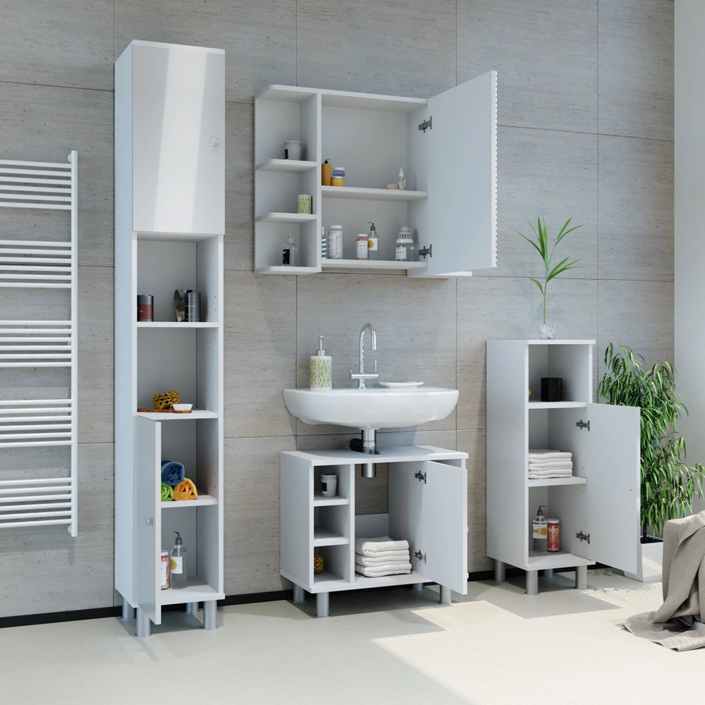 Mobiletto bagno Fynn Bianco lucido 30 x 95 cm Vicco