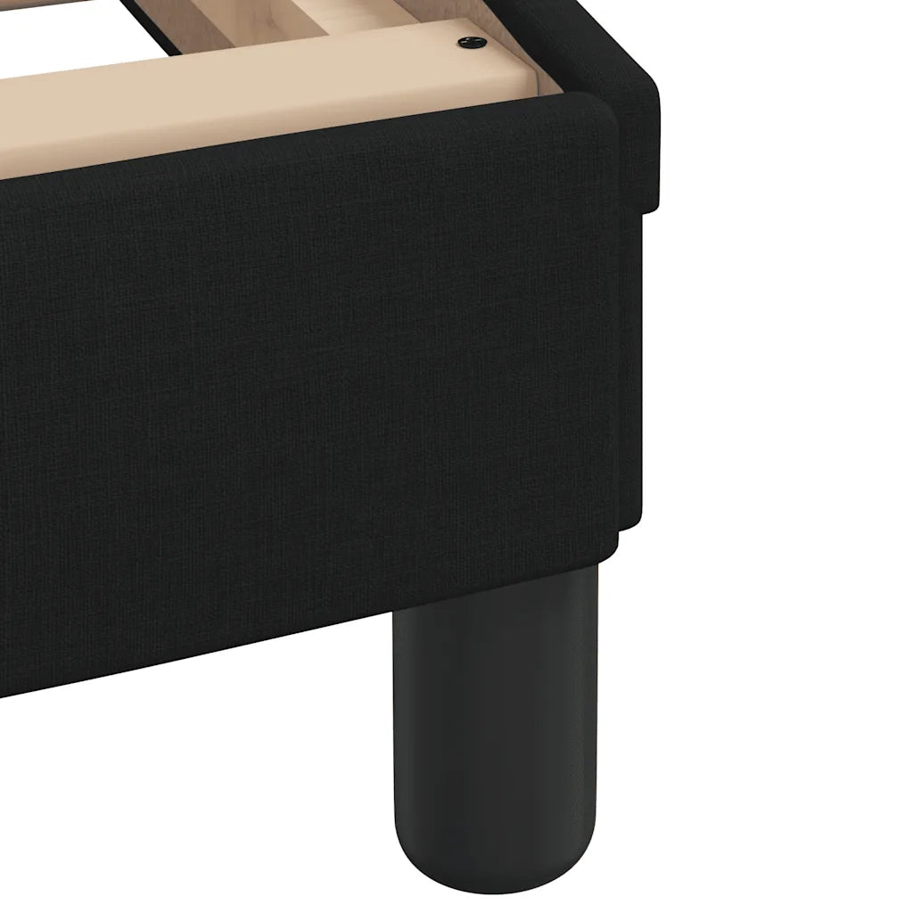 Letto singolo | Letto per adulti | Giroletto senza Materasso Nero 100x200 cm in Tessuto