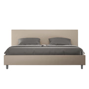 Letto Matrimoniale Extra Large 200x200 cm con Rete Adele Tortora