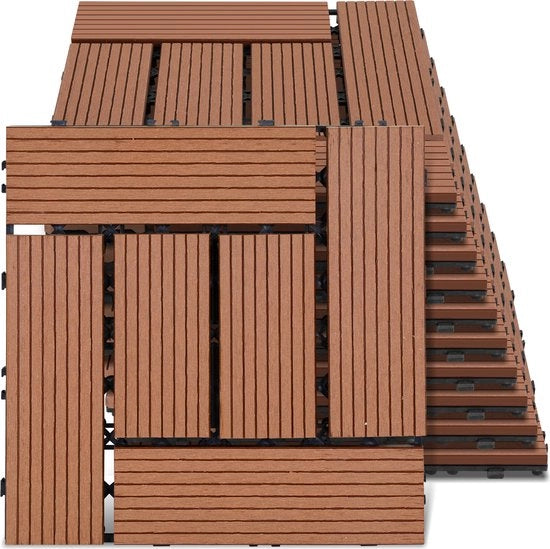 Set di lastre WPC da 33 lastre 30x30cm set di lastre nel sistema a click