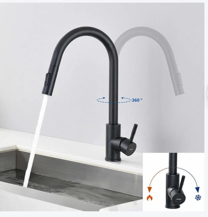 Miscelatore cucina rubinetto con doccetta estraibile monocomando cromato 79571