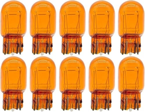 10 Pezzi Lampada Alogena T20 W21/5W 12V 21/5W 7443 Arancione Amber