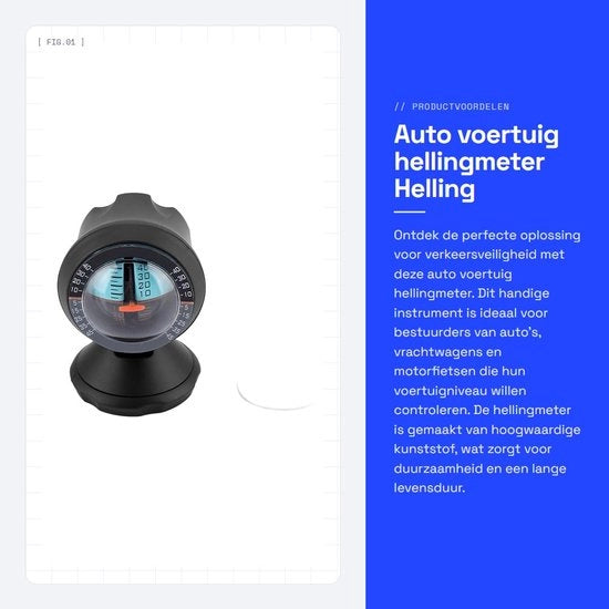 Indicatore di pendenza per veicoli - 360 gradi di rotazione - Nero - Strumento di sicurezza stradale - Adatto per auto, barca, etc. 

Modello: 
Codice prodotto: 
Specifiche tecniche: