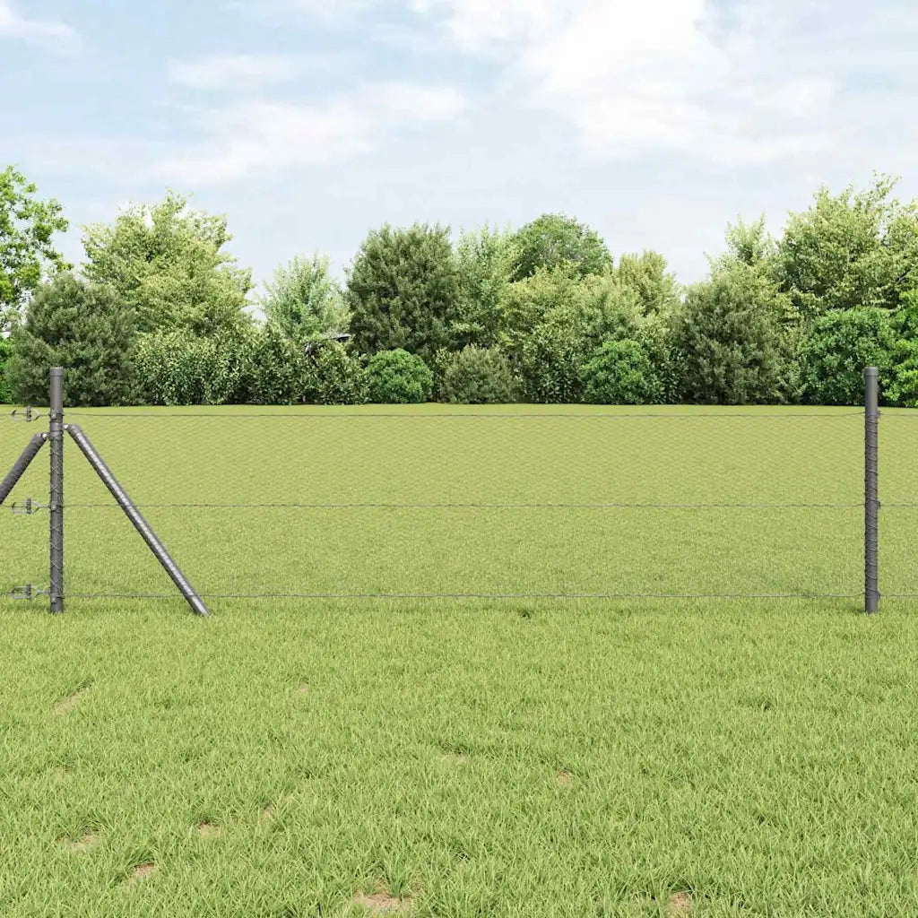 Recinzione da Giardino | Recinzione Esagonale Grigio 0,4 x 100 m PVC