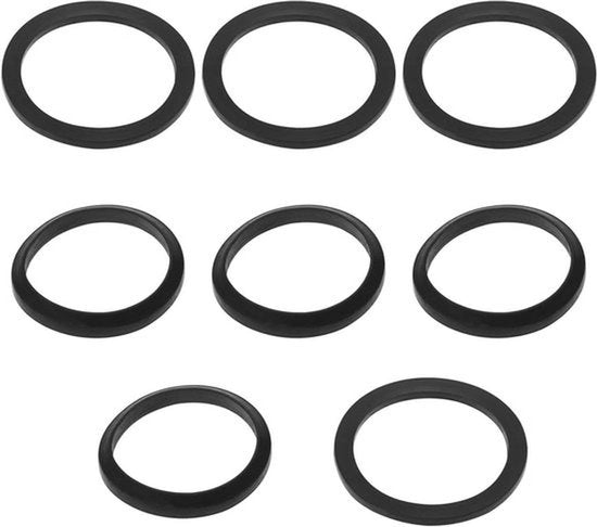 Afdichting in Gomma - Scarico WC - Afdichting in Gomma Nera - Scarico WC - 8 Pezzi - Adatto per 1/4 Pollice - Afdichting in Gomma per Scarico 38x31x2,5mm & 36x32x4,5mm