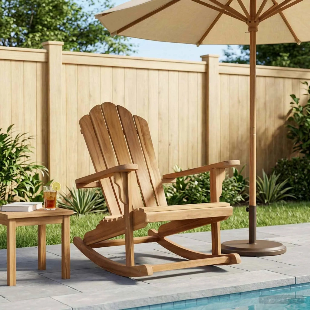 Sedia a dondolo Adirondack da giardino Naturale 42041358