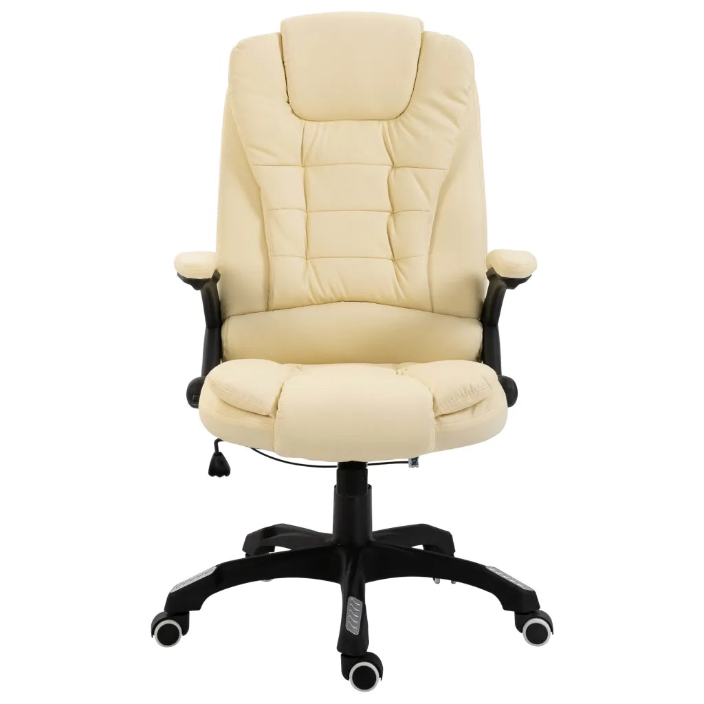Sedia da Ufficio | Sedia da Gaming Crema in Similpelle