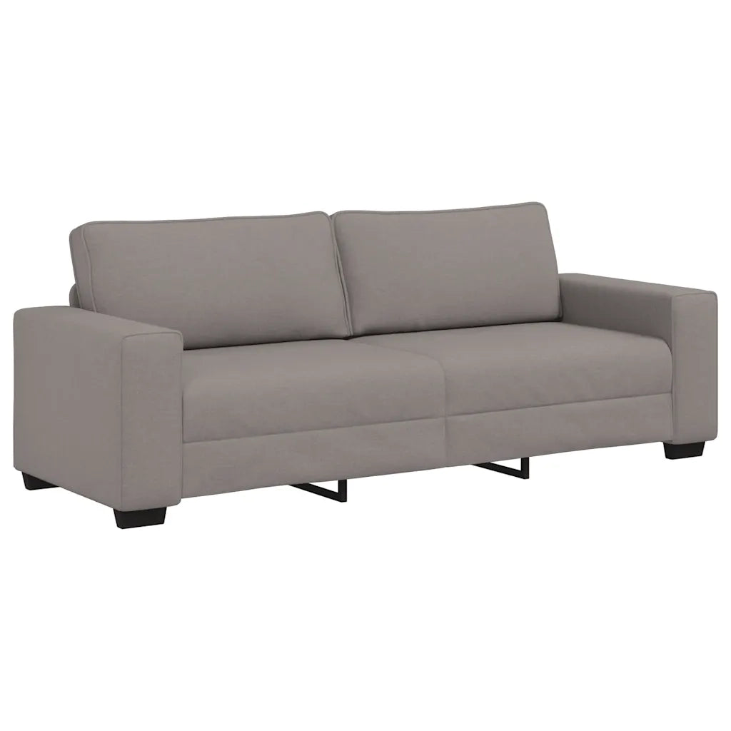 Divano a 3 Posti Tortora 220x77x82 cm in Tessuto 4105182