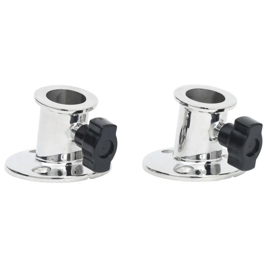 Basi Rotonde Bimini per Tubo 26 mm 2 pz in Acciaio Inossidabile 94868