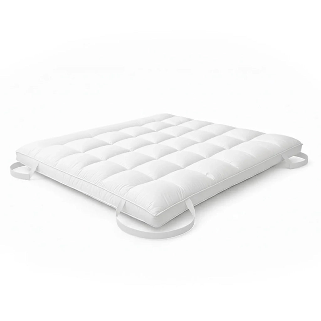 Topper 160x190 cm con Imbottitura in Ovatta da 1000 gr/m² | Coprimaterasso Extra Comfort con Camera d'Aria Traspirante Incorporata