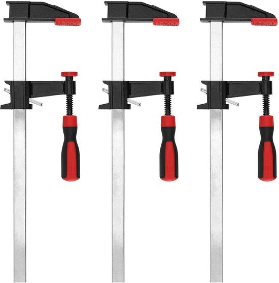 Ferramenta per falegnami - F-klemmen - 30 cm - Klemme per staffa professionale - Nero e Rosso - Attrezzo per falegnameria - Per falegnami e appassionati - Sostenibile