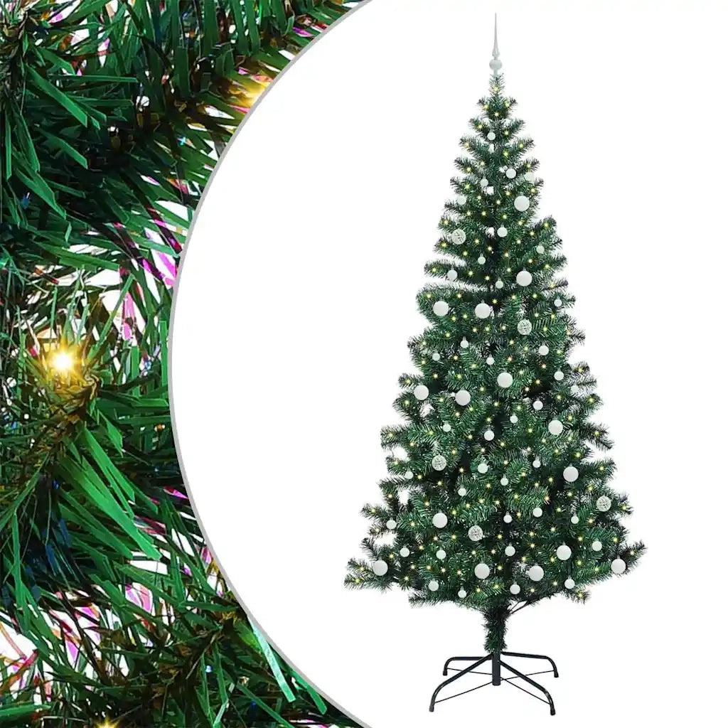Albero di Natale | Decorazioni natalizie artificiale con luci integrate Verde 240 cm