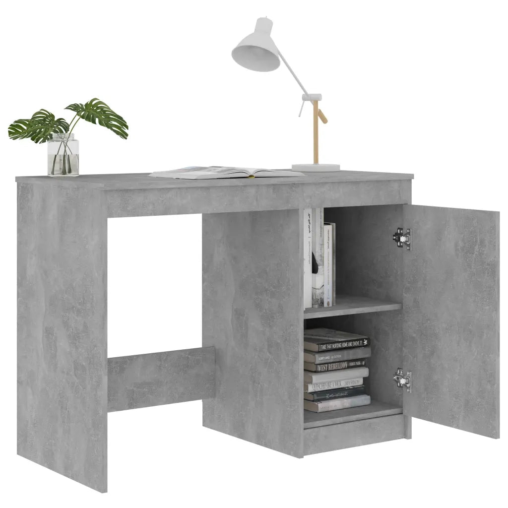 Scrivania Grigio Cemento 100x50x76 cm in Legno Multistrato 801800