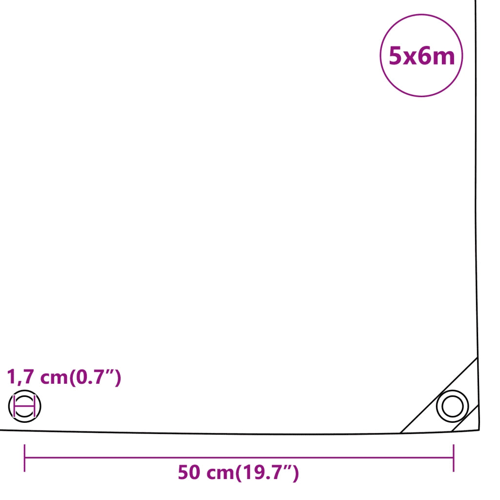 Telone 650 g/m2 5x6 m Nero