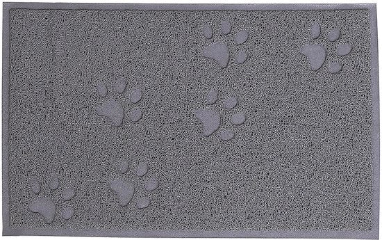 Mat di base per gatti in PVC, antiscivolo e facile da pulire, grigio 32x45 cm