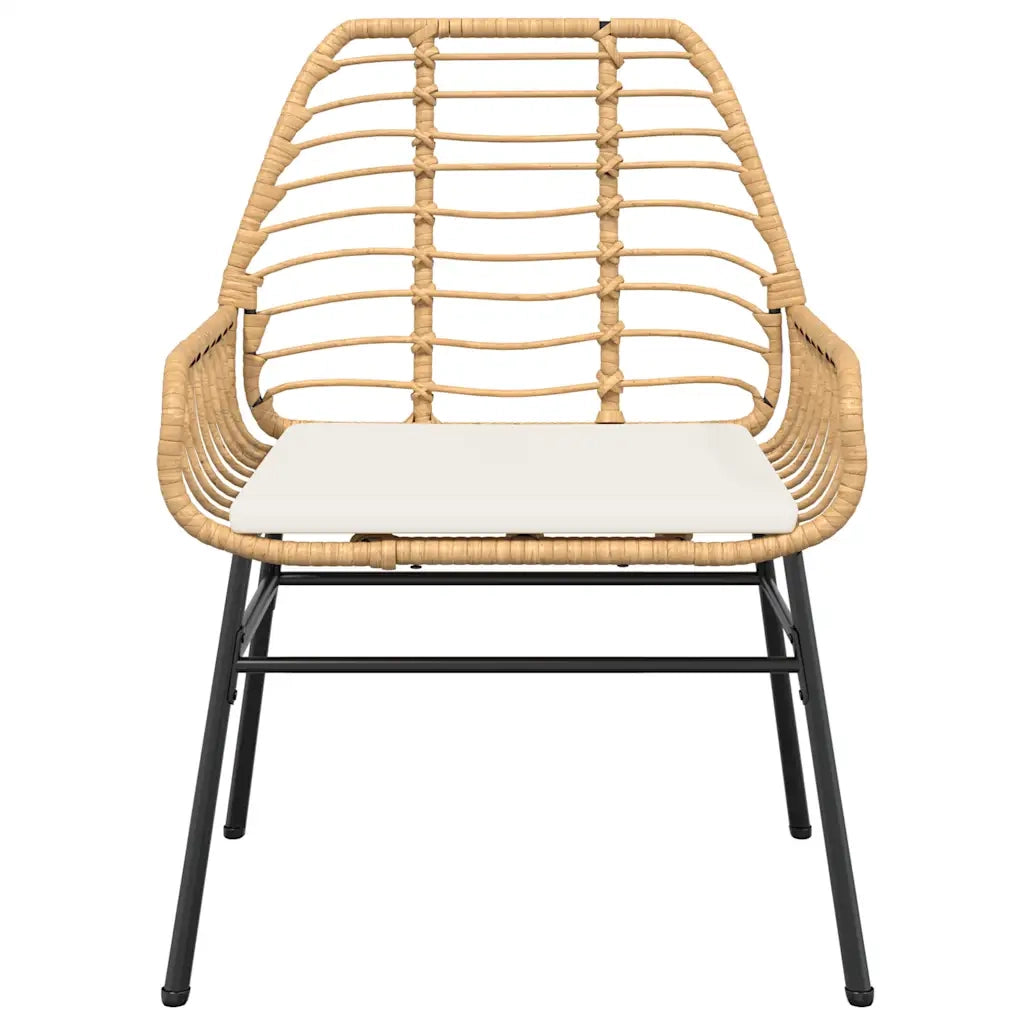 Set da Pranzo da Giardino 5pz con Cuscini Polyrattan Vetro 3334458