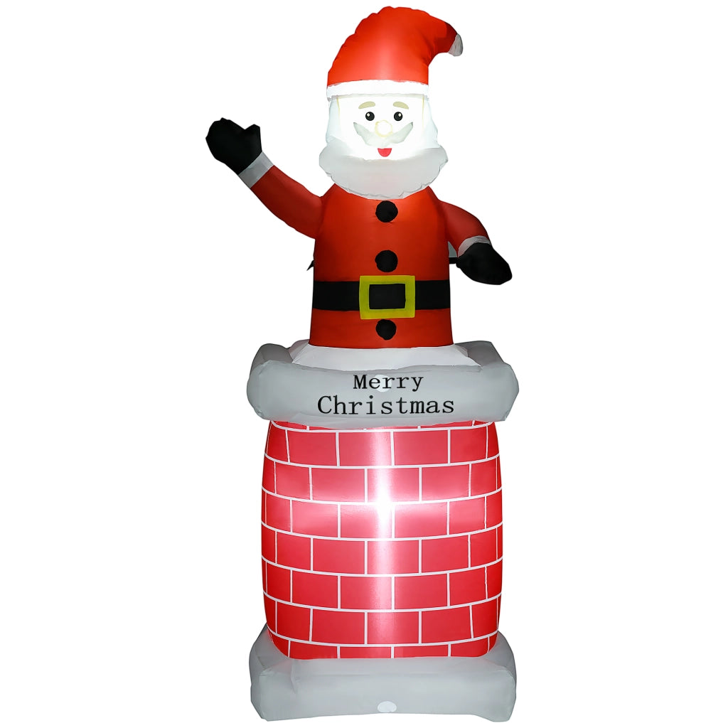 Babbo Natale Inflatable con Camino ¨C zephmum ¨C Multicolor 80x70x210 cm