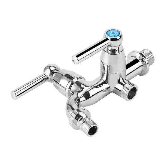 Rubinetto a Doppio Livello Mixer - Bidoncino Multifunzionale - Laccato - Adatto per Vasca da Bagno e Doccia - Doppio Deflussio Pratico
