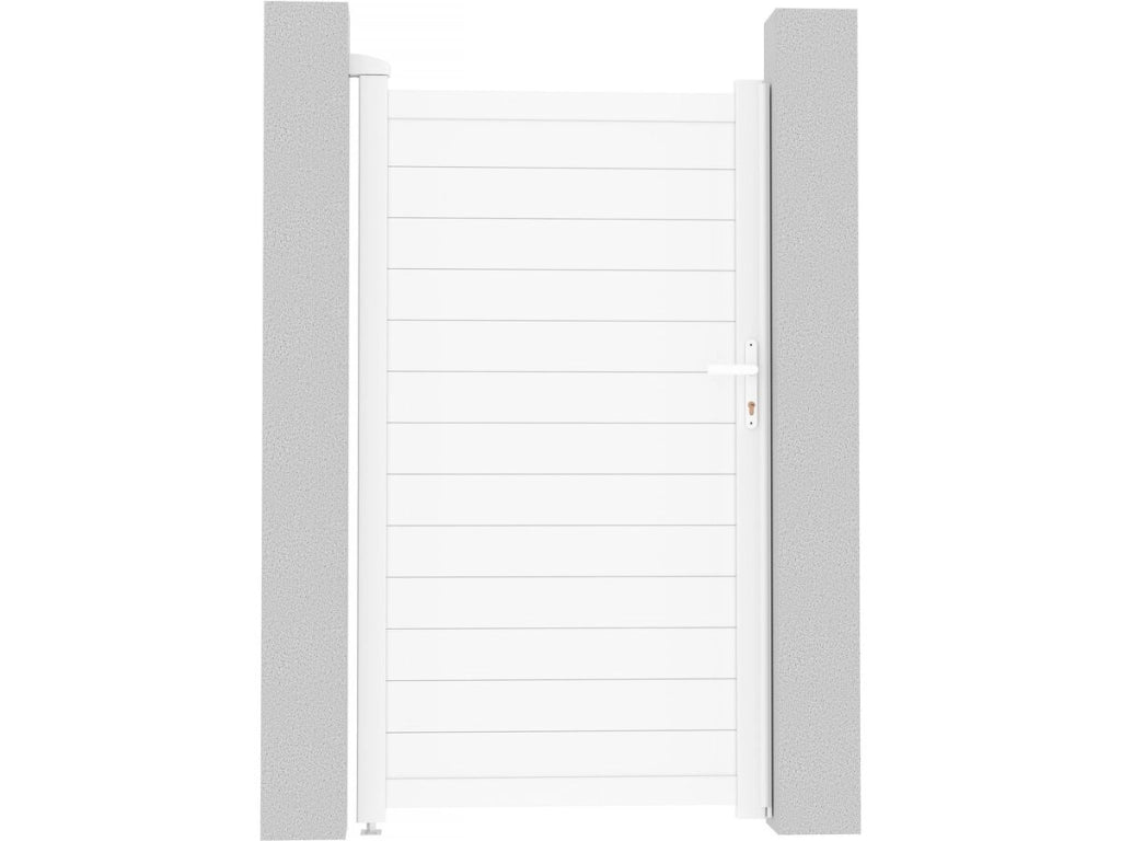 Cancello in alluminio "Eric" - 101,2 x 180,9 cm - Bianco