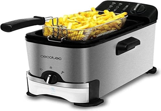 Pentola Frittoia con serbatoio e sistema di filtraggio - Potenza 2000 W - Capacità 3 litri - Resistentente al lavastoviglie