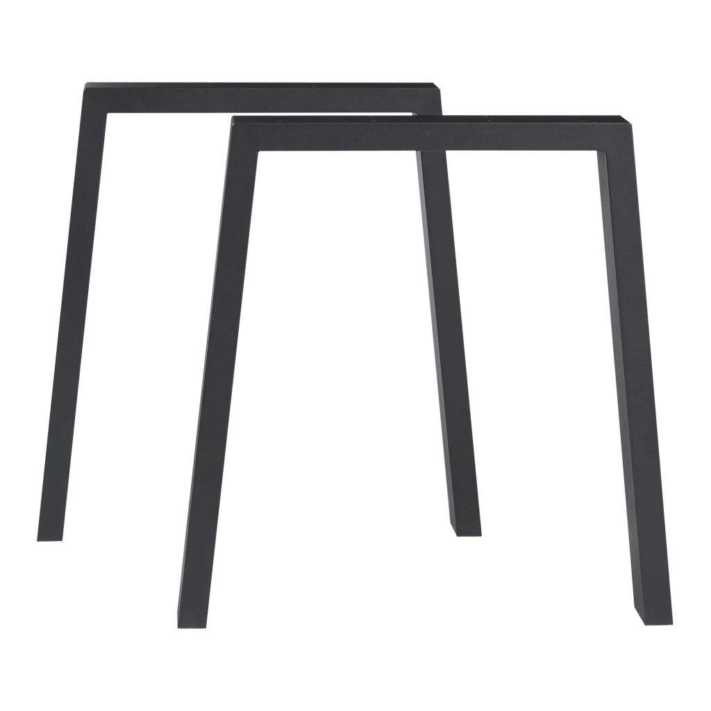 Set Kraftisried di 2 Gambe per Mobili 'Fai da Te' in Acciaio - Altezza 72 cm - Nero [en.casa]