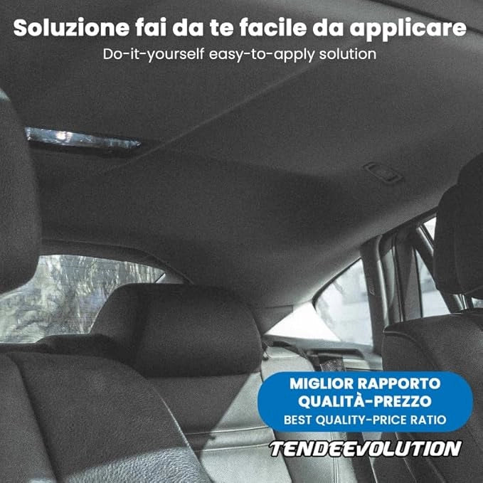 Kit Riparazione Tessuto Cielo Auto - Nido D'ape Grigio Medio Senza Colla - Misura 1,50 x 2 m - Adatto anche per Pannelli Portiere e Pantoni