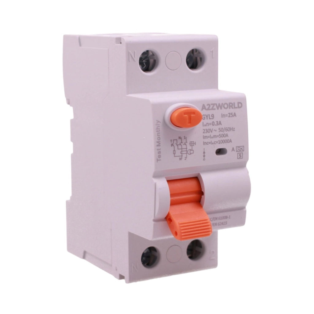 RCCB Interruttore Differenziale Selettivo Tipo S Classe A 300mA/0.3A 1P+N 2M 10kA AC 230V IP20, GYL9, Corrente Disponibili 25A 40A 63A 100A (25A)