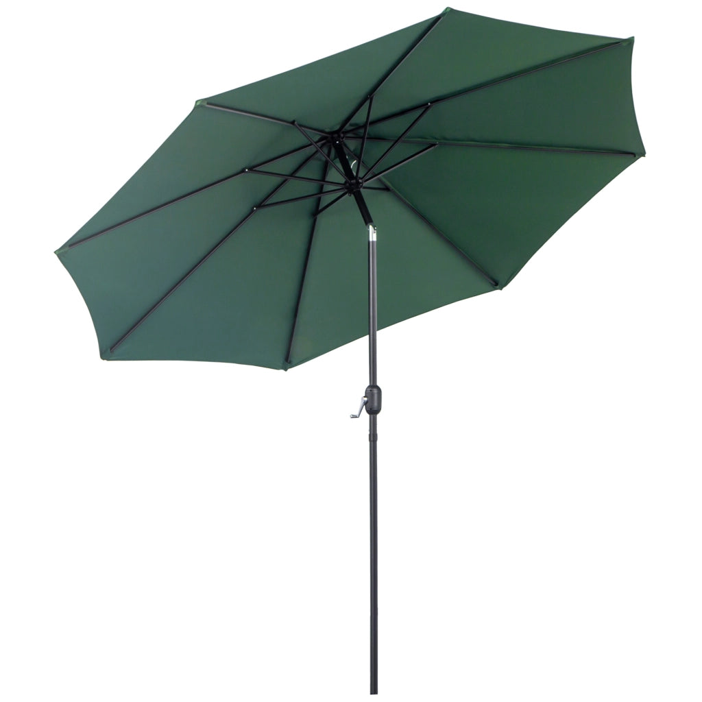 EasyComfort Ombrellone da Giardino 3x2.5 m Inclinabile, con Manovella, in Metallo e Poliestere Verde